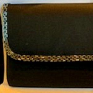 NEW Diane Gilman Envelope Clutch Bag Black Beaded